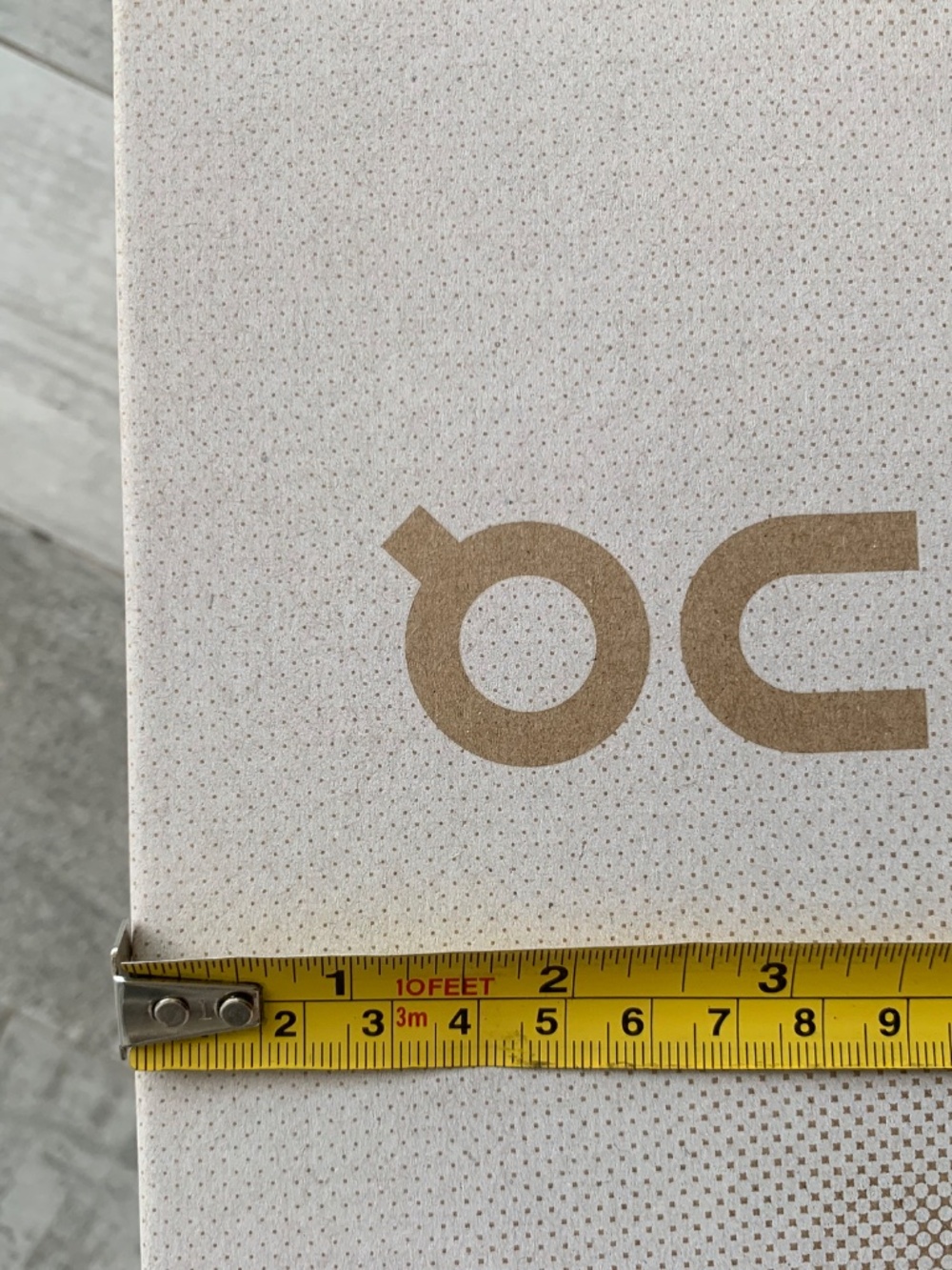 On Tan Shoe Box EMPTY Big White Logo Gift Wrap